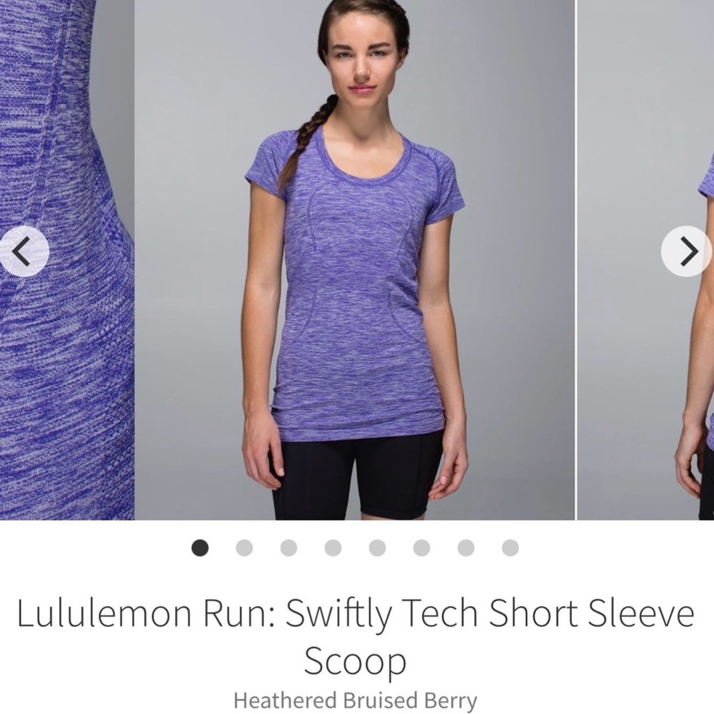 lululemon swiftly tech Heathered bruised berry Short Sleeve Tee size 10💜💜💜
